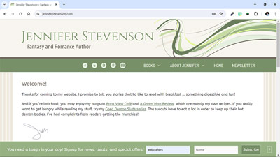 Author Jennifer Stevenson - <a href='https://www.jenniferstevenson.com/' target='_blank'>https://www.jenniferstevenson.com/</a>